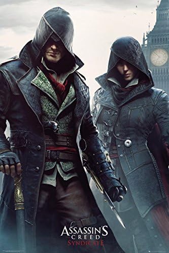 16"x12" (40x30cm)Tin Poster Decor Wall Assassin's Creed: Syndicate Gaming by Single Dandelion