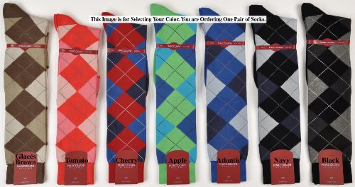 1 Pair Beautiful SuperSoft Peruvian Pima Cotton Men's OTC Argyles - RARE