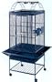Brarnd New Parrot Bird Wrought Iron Cage Play-top on Wheels 24x22x63, White