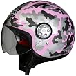 AFX Camo Adult FX-42A Pilot Touring Motorcycle Helmet w/ Free B&F Heart Sticker - Flat Pink