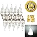 ELETA 10 Pack E12 LED Candelabra / Chandelier Bulbs, Daylight 6000 Kelvin, 3W Equivalent to 25W, 250 Lumens, Non-Dimmable, Silver Color Shell, Flame Shape