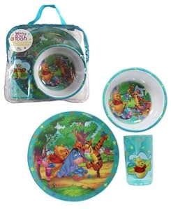 Amazon.com : Winnie the Pooh Dinnerware Set (3 Piece) - Winnie the Pooh ...