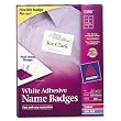 Flexible Self-Adhesive Laser/Inkjet Name Badge Labels, 2-1/3 x 3-3/8, WE, 400/Bx