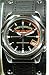 Harley-Davidson&reg; Bulova&reg; Men's Watch. Black dial, Luminous. Black leather cuff strap. WR50m/165ft. 76B146