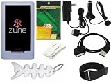 Search : TPA- Ultimate Premium Accessory Bundle Combo for Microsoft Zune HD 16GB / 32GB Series MP3 Player: Clear/White Silicone Skin Case Cover, Car Charger, Wall / Travel / AC Adapter Charger, 2in1 Sync USB Cable, Adjustable Armband, Belt Clip, Fishbone Style Keychain and a Screen Protector / Guard with a Lint Cleaning Cloth