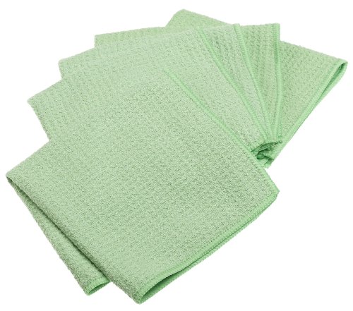 DII Waffle Microfiber Dishcloth, Cucumber Melon Set of 5