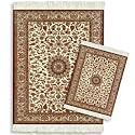 Lextra Classic Nain MouseRug and CoasterRug Set, 10.25 x 7.125 Inches, Brown and Ivory, One MouseRug and One Matching CoasterRug (ANC-S)