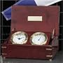 Wood Box Clock Thermometer