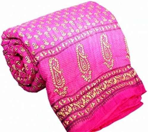 Total Furnishing Jaipuri Hand Block Print Traditional Desgin Double Bed Jaipuri Razai - Quilt Others Multi-Color