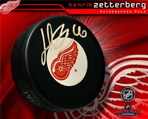 Henrik Zetterberg Detroit Red Wings Autographed Hockey Puck