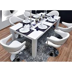 Design Tisch Esstisch Hochglanz Wei� 200x100x76 cm