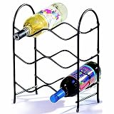 Spectrum Diversified 48210 Black Metro Wine Rack - 6 Bottle