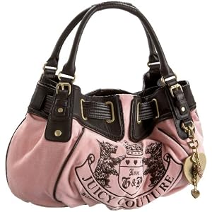 Juicy Couture Ongoing Velour Crest Freestyle Satchel,Nardels/Depp,one size
