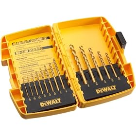 DEWALT DW1363 13-Piece Titanium Split-Point Twist Drill-Bit Assortment
