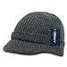 by Decky CHARCOAL Knit Visor Beanie GI Jeep Watch Cap Hat
