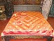 Bed Cover Orange Red Cotton Silk Indian 5pcs Bedding Bedspread King Throw