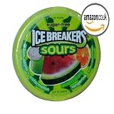 Ice Breakers sugar free fruit mint sours, original - 1.5 oz/tin, 8 tins/case Ice Breakers sugar free fruit mint sours, original - 1.5 oz/tin, 8 tins/case