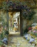 Wallmonkeys Peel and Stick Wall Decals - Through the Garden Door by George Sheridan Knowles - 24