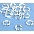 15 Split Rings Sterling Silver Charm Parts 6mm