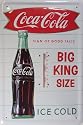 COCA COLA COKE BIG KING SIZE BLECHSCHILD NEU S804