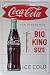 COCA COLA COKE BIG KING SIZE BLECHSCHILD NEU S804