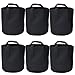 Garden Plant bags / 6-Packs 5 Gallon Grow Bags /Aeration Fabric Pots /Handles (Black)