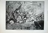 Soudanese Garrison Attack Military Show 1894 Old Print