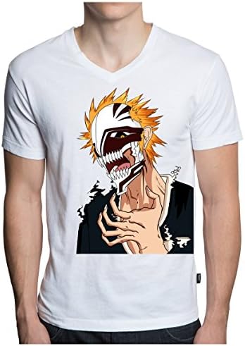 Bleach Ichigo Hollow Men's T-shirt (Large, White)