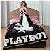 Classic Black Playboy Bunny Head with Tuxedo Covertures Blanket Throw Queen or Full Bed