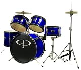 GP55 BLUE 5 Pc Complete Junior Drum Set