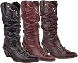 Bearpaw Womens Leather Cowgirl Boot - Style 635 Westin