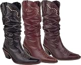 Bearpaw Womens Leather Cowgirl Boot - Style 635 Westin