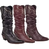 Bearpaw Ladies Leather Cowgirl Boot - Style 635 Westin by Bearpaw