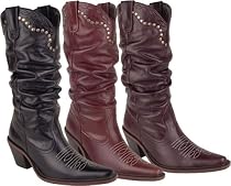 Bearpaw Womens Leather Cowgirl Boot - Style 635 Westin