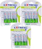 EXTREME 2900 mAh AA Rechargeable batteries 12 pack