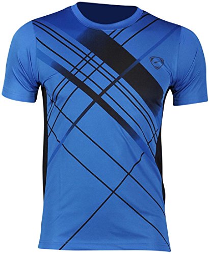 jeansian Men's Sport Quick Dry Short Sleeves T-Shirt Tees Tops LSL133a Blue M