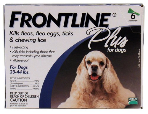 6 MONTH Frontline PLUS Blue for Dogs 23-44 lbs
