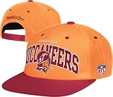 Mitchell & Ness Tampa Bay Buccaneers Flat Brim Snap Back Hat Adjustable