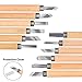 COMIART 12pcs Wood Carving Tools - Carbon Steel, Razor Sharp, Non Slip Wood Handle, with a Protector Cover - for Arts, Crafts, Soap, Pumpkin, Vegetables, Clay, Linoleum & More
