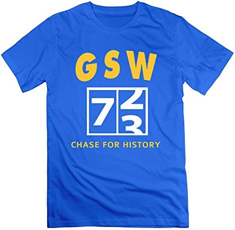 Man's Golden State Warriors GSW Win 73 For Warriors T-shirt RoyalBlue