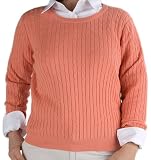 Cable Knit Sweater - Cotton Crewneck