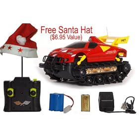 Amphibious Stunt Machine Rc Vehicle Water land Tank (Red Color) by ETOYSWORLD