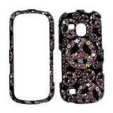 Premium - Samsung i400/ Continuum - Peace Signs on Black Rubberized Design  ....