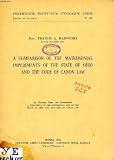 A comparison of the matrimonial impediments of the state of ohio and the code of canon law
