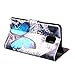 Galaxy Note 4 Case, Tradekmk(TM) Luxury Fashion PU Leather Folio Magnet Wallet Stand Case Cover Shell [Beautiful Huge Blue Butterfly] Compatible with Samsung Galaxy Note 4[+Stylus]