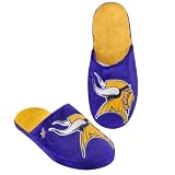MINNESOTA VIKINGS OFFICIAL LOGO PLUSH SLIPPERS SIZE L