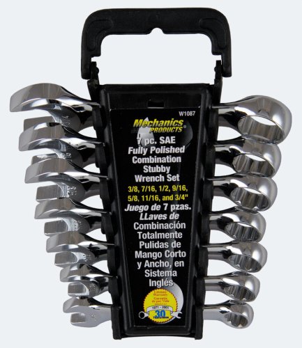 Performance Tool Mechanics Products W1087 7 Piece Stubby Wrench Set