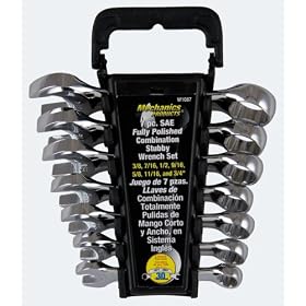 Performance Tool Mechanics Products W1087 7 Piece Stubby Wrench Set by Performance Tool