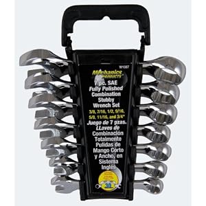 Performance Tool Mechanics Products W1087 7 Piece Stubby Wrench Set by Performance Tool