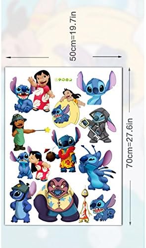Witbeam Lilo & Stitch DIY Art Decor Home Stickers Removable Wall Decals Pphkqz51